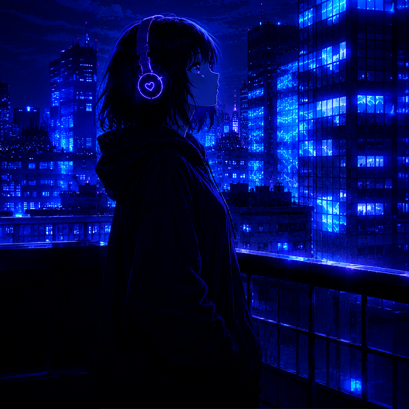 Your Name In Blue Light